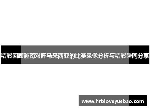 精彩回顾越南对阵马来西亚的比赛录像分析与精彩瞬间分享